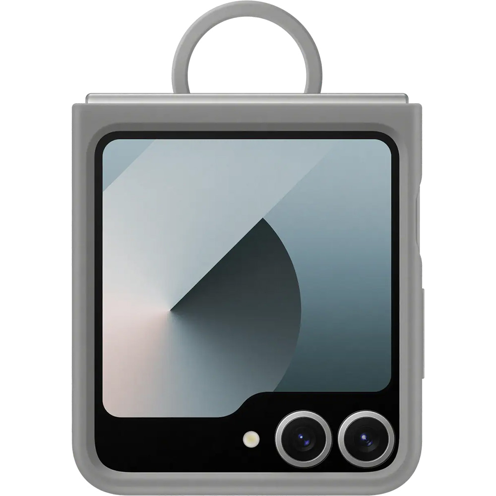 Etui Samsung Silicone Case Ring do Galaxy Z Flip7 FE / Z Flip6, szare